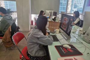 游戏原画绘画现场