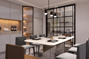 室内设计案例-冰箱与餐边柜完美的结合