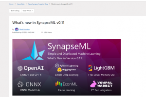 简化ChatGPT、GPT-4开发流程，微软发布开源SynapseML v0.11