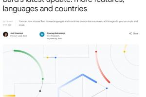 谷歌Bard大更新：支持中文、语音播报、一键导出Python代码等