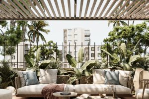 把 “热带雨林” 搬进庭院的现代别墅