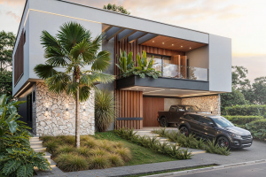 被这组「现代极简别墅」狠狠拿捏，终于懂什么叫 “高级感教科书”