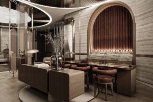 被 “曲线美学” 拿捏！这家空间把高级感玩出流动感