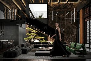 暗黑轻奢风豪宅绝了！把 “艺术感” 和 “高级感” 焊死在空间里