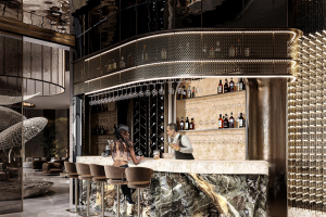 黑金奢华酒吧封神！沉浸式品酒的艺术级空间暴击