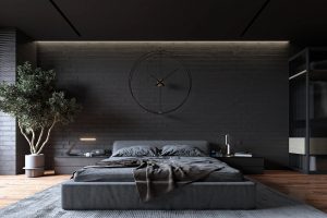 暗调工业风卧室，高级到不想出门