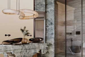 自然肌理卫浴，泡澡秒变度假-室内设计培训案例分享