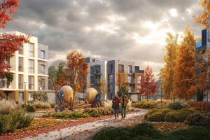 自然社区 + 极简宅，3D 渲染美到窒息