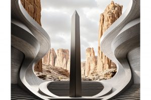 超现实未来建筑，水泥肌理裹满高级感✨