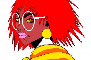 高饱和潮流插画，动态张力拉满