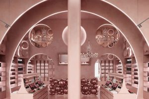 豆沙粉美妆店｜建模渲染全流程拆解✨