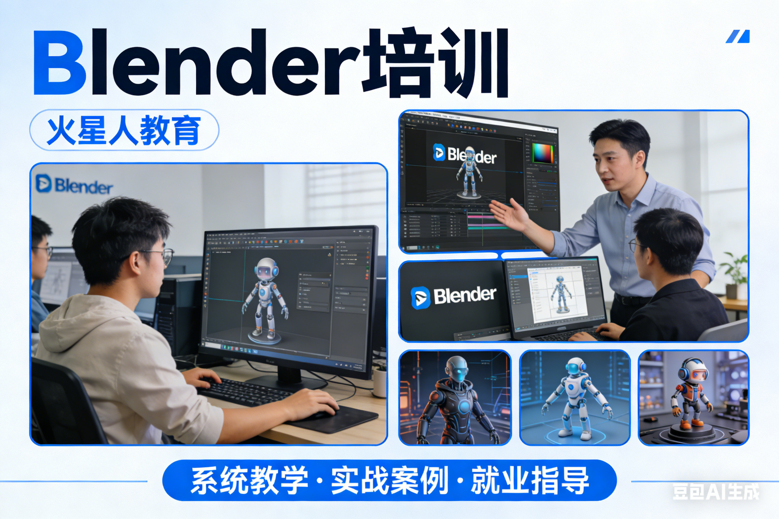 北京Blender制作培训班:学会用Blender软件制作专业动画-火星人教育