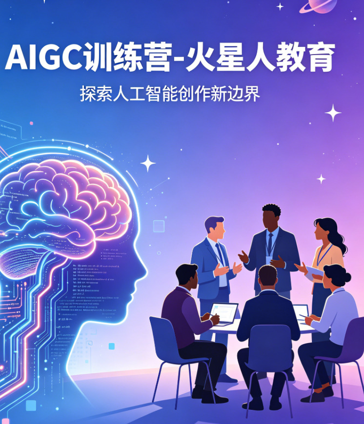 AIGC 训练营:AI 短视频创作班,抢占流量新风口-火星人教育