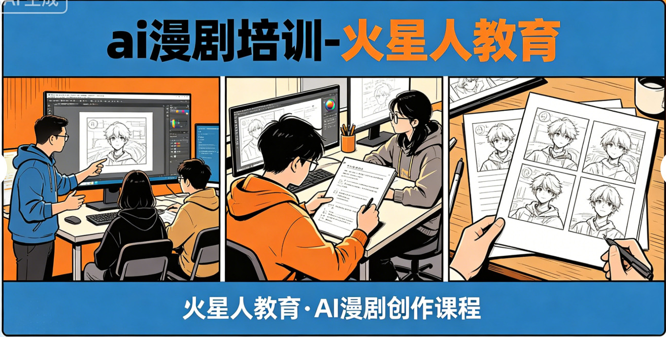 AI漫剧培训机构哪里可以学？火星人教育，你的全能创作起点！