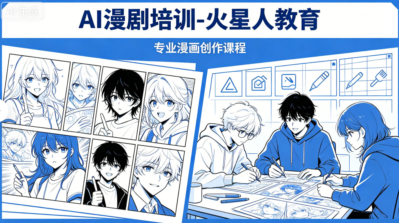 寻找专业的AI漫剧培训机构？火星人教育：以体系化教学与产业级标准，定义行业专业标杆