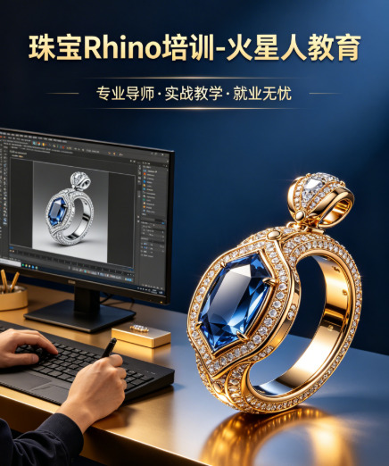 基础学 Rhino 珠宝建模哪家好？火星人 10 天搞定建模 + 打印，可落地可接单