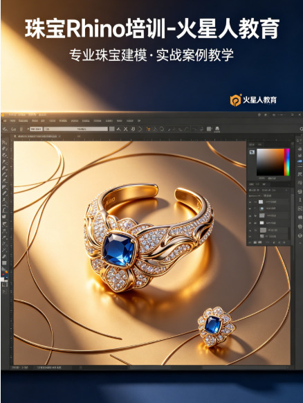 深圳学珠宝Rhino三维建模，为什么认准火星人教育？