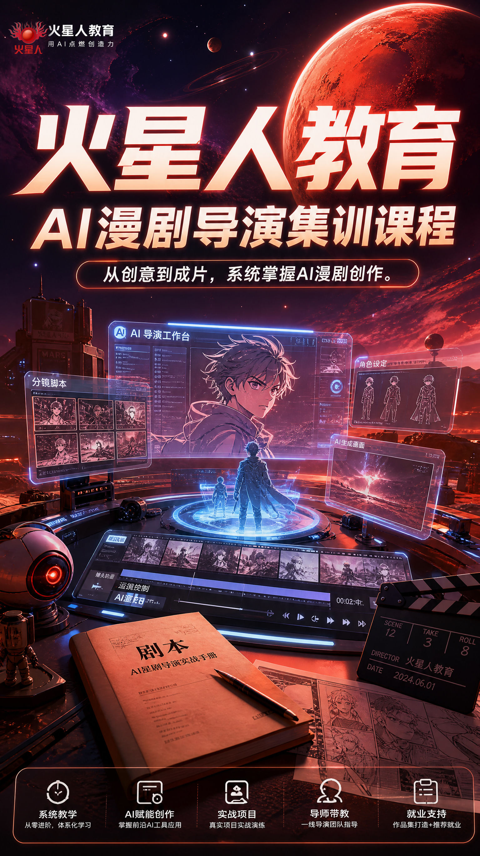 北京专业 AI 漫剧创作培训哪家强?火星人教育详细介绍